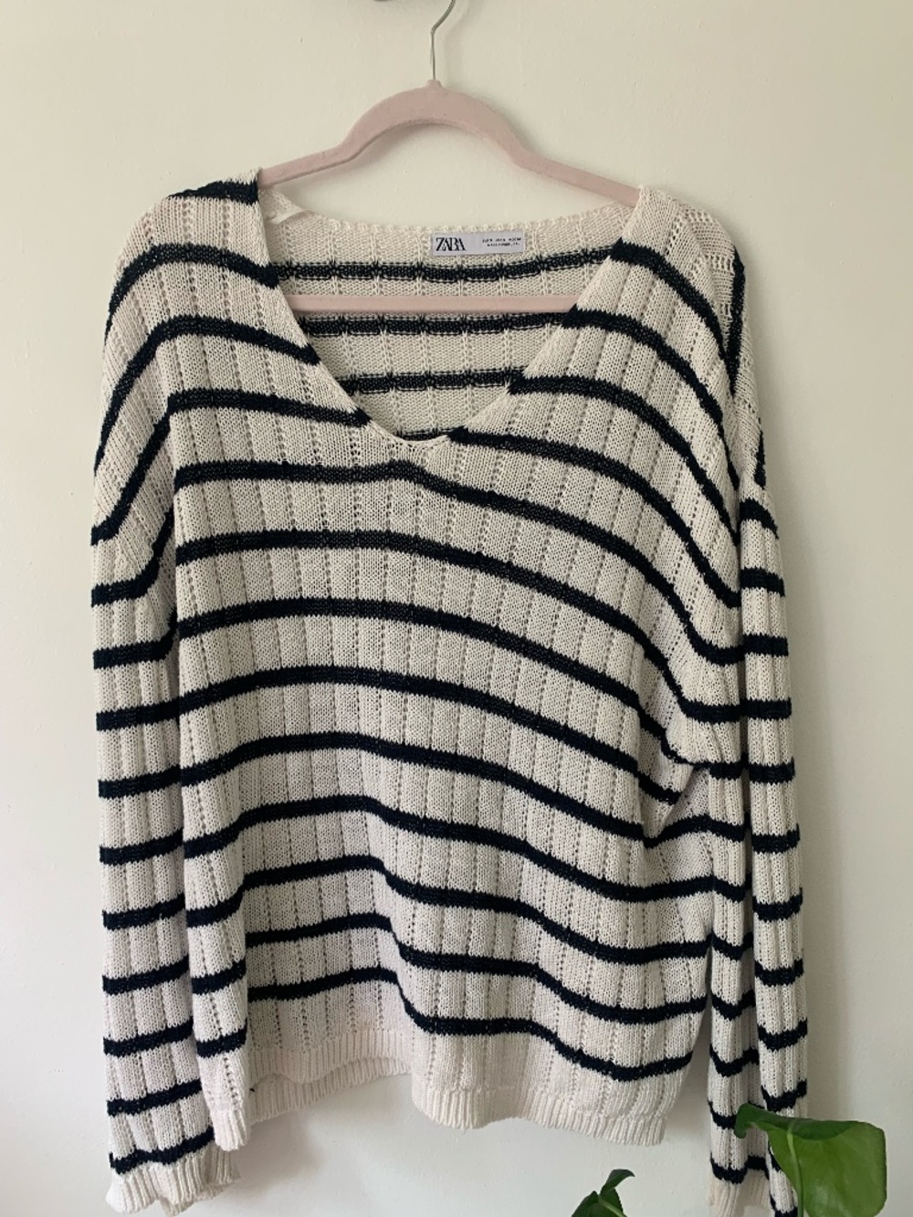 Zara- Oversized Linen Blend Sweater